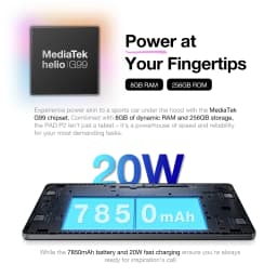 AGM Pad P2 Tablet 11" Fhd Display 480Nit Brightness 8Gb+256Gb Mtk G99 50Mp Camera 7850Mah Battery Widevine Tablet