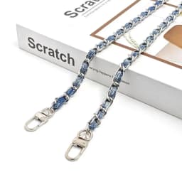 120cm Adjustable Metal Aluminum Bag Chain Replacement Parts Accessories for Braided Denim Shoulder Crossbody Handbag strap