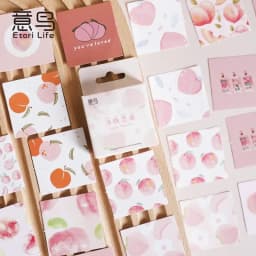 45Pcs/box Strawberry Stickers Album Diary Label Scrapbooking Material DIY Journaling Stationery Cute Fruit Decorative Paper