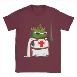 Pepe Knight's Templar Apu T Shirts Men 100% Cotton Humor T-Shirt O Neck Tees Short Sleeve Tops Gift Idea