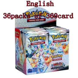 Pokem Card 360Pcs Prismatic Evolutions PHANTASMAL FLAMES Scarlet Violet 151 Black Bolt English Booster Battle Transaction Card