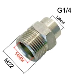Car Wash Gun & Hose Connecter M22 To G1/4" M14 G3/8" Fitting Thread Male & Female Converter Stainless Steel