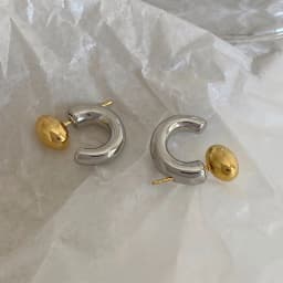 Two-tone Earrings For Women C Irregular Fancy New Styles Cute Trendy Studs Designer Fashion Jewelry Girls's Gifts Party C1288