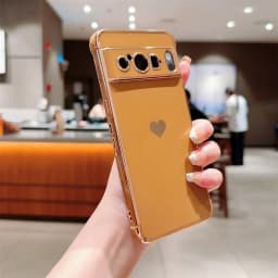 For Pixel 8 Pro 9 Fashion Love Heart Plating Case for Google Pixel 7A Pixel 8 9 Pro ProXL Shockproof Soft Lens Protection Cover