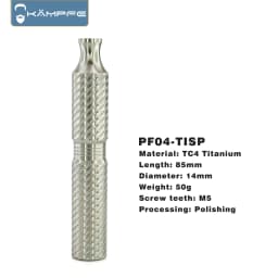 KAMPFE Polished Titanium Anti slip Razor Handle Men's CNC manual Safety Shaver Components