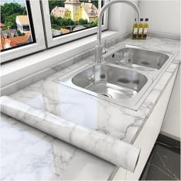 DIY 55cm Marble Self-adhesive Wallpaper Bathroom Kitchen Dining Room Cabinet Countertop Wall Sticker Waterproof And Mildew Proof