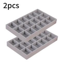 3-Layer Pet Velvet Jewelry Box - Large Capacity Jewelry Storage Velvet Jewelry Box, Suitable for Storing Jewelry Such as Earring