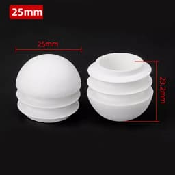 White Round Bung Plastic Blanking End Cap Tube Pipe Inserts Plug Insert Stoppers 13mm 16mm 19mm 20mm 22mm 25mm 28mm 30mm-60mm 