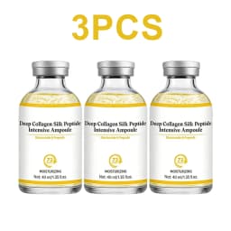Deep Collagen Silk Peptide Intensive Ampoule Face-Lift Serum with Peptides & Deep Collagen Plumping, Smooth, Korean Skincare