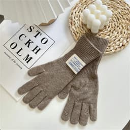 Women's Pure Color Knitted Woolen Gloves Winter Windbreaks Student Riding Split Finger Thick Warm Gloves Couple Christmas Gifts
