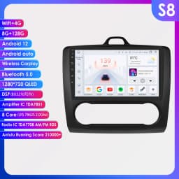 9"Android 13 Car radio GPS Stereo For Ford Focus EXI AT 2004-2011 Multimedia player 4G Autoradio DSP Carplay 2din SWC Head Unit
