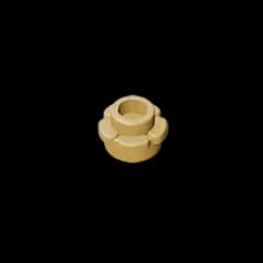 Gobricks GDS-1436 Plate, Round 1 x 1 with Flower Edge (5 Petals) compatible with lego 24866 pieces of children's DIY