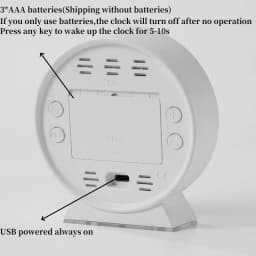 Digital Alarm Clock Week Date Second Hand Display Mood Light Dual Alarm Auto Dimmable Snooze Table Clock 12/24H DST LED Clock