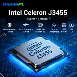 Higole F6APL 10.1'' Fanless Mini PC Intel J3455 Windows 10 WiFi5 4GB 64GB 2340mAh 4K RS-232 RJ45 Laptop Desktop PC Mini Computer