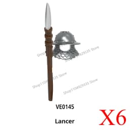 Medieval Military Castle Black Hawk Knight Building Blocks Gothic Cavalry Armor Shield Axe Soldier Figure Accessories Bricks Toy