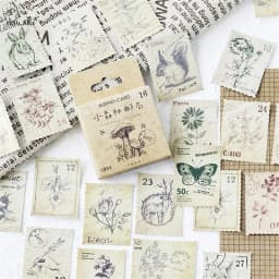 45pcs Forest Post Stamp Adhesive Decorative Stickers Box DIY Stationery for Diary Children's Gift
