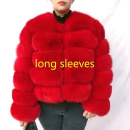 New Real Fox Fur Coat Women's Winter Warm 100% Natural Fur Jacket Short Raccoon Fur Coat Women's High Quality Hot Sale