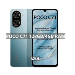 Poco C71 4G 128GB+4GB RAM, Processador UNISOC T7250, Câmera 32 MP, Versão Global , Bateria 5200mAh 