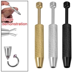 1/3pcs 4 Claws Ball Bead Holder Pick-up Tool Prong Tweezers Catcher Grabbers Piercing Jewelry Top Unscrew Tighten Grasping Tools
