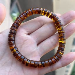 Yoowei 100% Real Amber Bracelet for Unisex Genuine Black Bead Irregular Natural Plant Medical Healing Jewelry Gift Wholesale