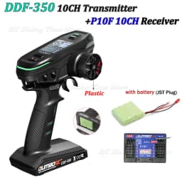 DUMBORC DDF-350 Transmitter 2.4G 10CH Digital Radio Remote Control with Gyro Receiver P6F for RC Car Boat Tank LCD FHSS System