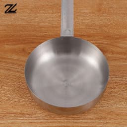 Stainless Steel Sauce Spoon With Long Rubber Handle Anti-Hot Pizza Spread Ladle Measuring Soup Spoon Kitchen Cooking Tableware
