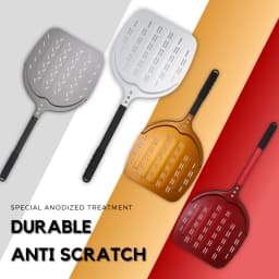 12 13 14Inch Pizza Peel Long Handle Turning Aluminum Pizza Turner Nonstick Baking Tool Perforated Paddle Kitchen Accessory
