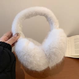 Solid Color Soft Plush Ear Warmer Winter Warm Earmuffs Fashion Ear Cover Outdoor Cold Protection Ear-Muffs Folding Earflap