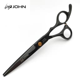 JOHN Scissors Cut Hair Japan 440c Scissors Titanium Plating 6 Inch Scissors Black Scissors Professional Barber Scissors