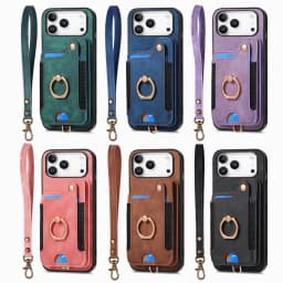 RFID Magnetic Wallet Ring Holder Card Solt Leather Case For iPhone 17 Pro Max 16 15 Plus 14 13 12 11 17Air 16E Bag Stand Cover