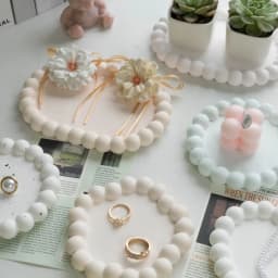 Plaster Tray Rings Storage Plate Photo Props Nail Jewelry Display Matte Decorative Pieces