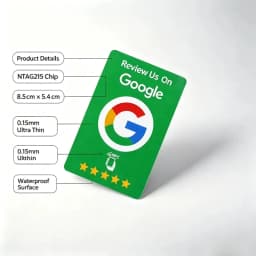 100Pcs Google Review Tap NFC Card NTAG215, Reusable Time‑Saving Business Card for Customer Feedback Reviews