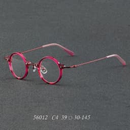 New Retro Round Men's And Women's Eyeglass Frames Made Of Sheet Metal Ultra Light Metal Optical Prescription Frame 56012