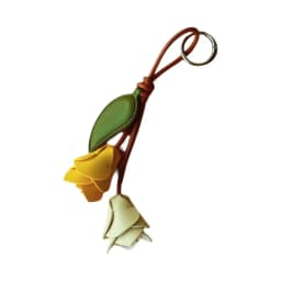 Multi-color Purple Pu Leather Flower Pendant Hanger Lavender Pu Flower Keychain Weave Fashion Bag Charm Car Keyring