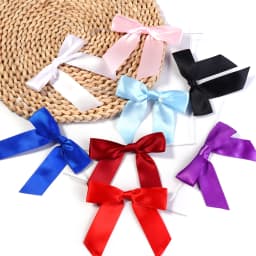 10-50pcs Colorful Twist Tie Bows Satin Ribbon Bow For Food Gift Packaging Sealing DIY Wedding Christmas Party Decoration