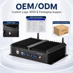 MSECORE Industrial Mini PC Fanless Intel Core i7/i5/i3 6COM RS232 Dual GbE LAN Wake on LAN Auto Power On 4G Slot Dustproof 24/7