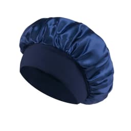 Satin Bonnets Night Sleeping Cap Large Elastic Wide Soft Band Colorful Silk Hat for Curly Hair Care Beauty Makeup for Women
