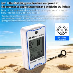SNAKOL SK-8103 Digital UV Illuminometer Professional UV Light Meter Portable UV Tester Ultraviolet with Temp Humidity Display