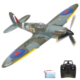 Volantex New Spitfire RC Plane EPP 400mm Wingspan RC Fighter One Key Aerobatic 2.4G 4CH RTF RC Plane