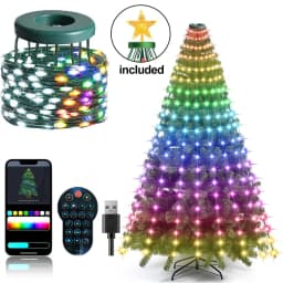 400LEDs Smart Christmas Tree Lights Fairy LED Lights with Star Topper DIY Color Changing App Remote for Christmas Tree Decor
