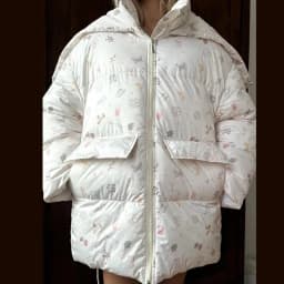 Unique Hooded Women's Winter Jacket Elegant Printed Thicken Pockets Full Sleeve Female Cotton Coat 2025 New Woman Coats Outwears