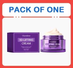 Viareline 3D Lifting Cream, Face & Neck Firming Moisturizer, Improve Skin Elasticity Anti-Aging Daily Facial Cream 50g