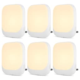 LED Nightlight 3 Brightness Adjustable With Dusk To Dawn Motion Sensor Dimmable Plug In Night Light For Bedroom Bathroom Kitchen