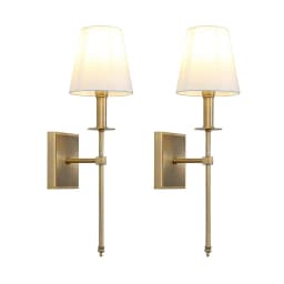 Classical wall lamp nordic bedside lamps with Flared White Textile Lamp Shade hotel room decor led wall light living room lamp