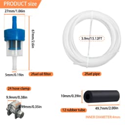Car Parking Diesel Heater Oil Pipe Set, Durable Diesel Heater Fuel Filter Line Kit for Car Truck