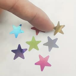 5pcs colored star stickers - perfect for DIY crafts, planner decorations, and journal decorations.