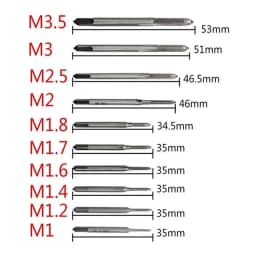 10pcs Micro Machine Screw Taps M1-M3.5 Mini Clocks and Watches Tapping Combination Equipment Tool Set
