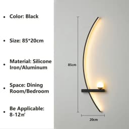 Nordic LED Wall Lamp Stripes Wall Sconce for Bedroom Bedside Living Room Study Stairs Home Decor Indoor Lighting Fixture Luster