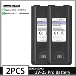 Original Baofeng UV 25 Li-ion Battery UV-25 Pro Max BL-UV25 High Capacity USB C Replacement Battery For BF-X5 UV-25L Ham Radio