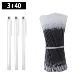 4-40Pcs High Temperature Disappearing Fabric Marker Pen Erasable Refill Pens For Patchwork Fabric PU Leather Mark Sewing Tools